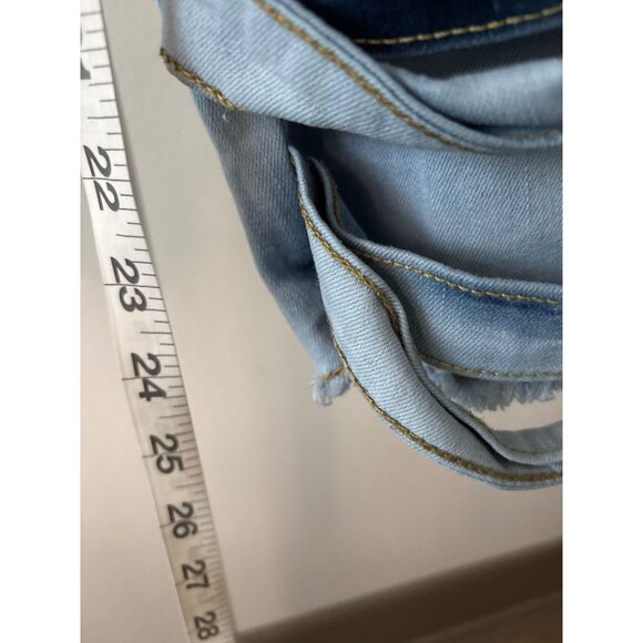 Y2K Cargo Jogger Jeans  L Light Wash Denim Utility Shirt Tie Waist Pockets Edgy - Picture 9 of 14